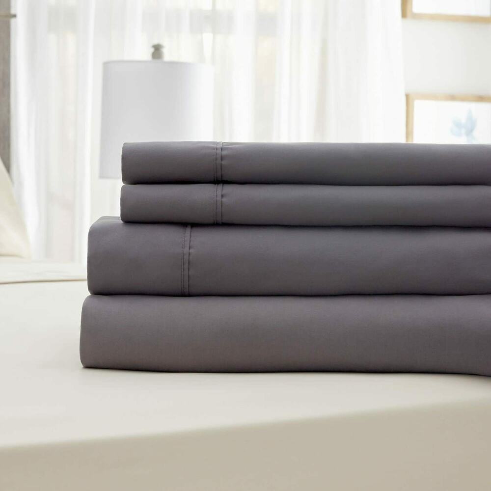 Serta Smart Comfort Queen Sheet Set Dark Gray NEW Deep Pocket Soft Sheets